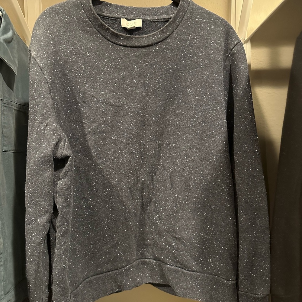 COS Navy/Charcoal Speckled Sweatshirt